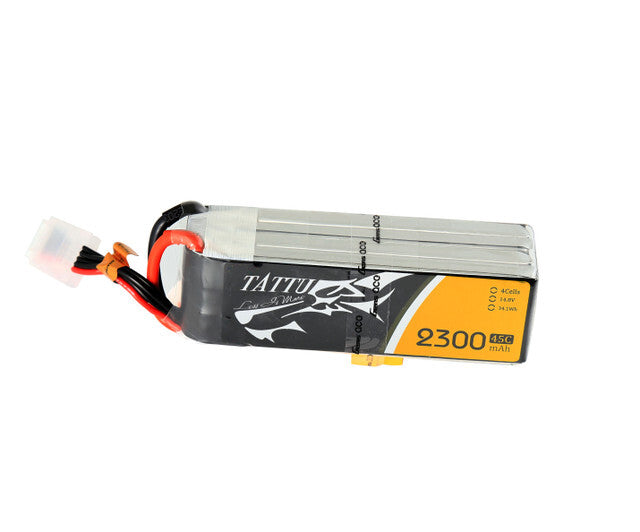 Tattu 2300mAh 45C 4S 14.8v Lipo RC Airplane Battery Pack With XT60 XT 60 Plug