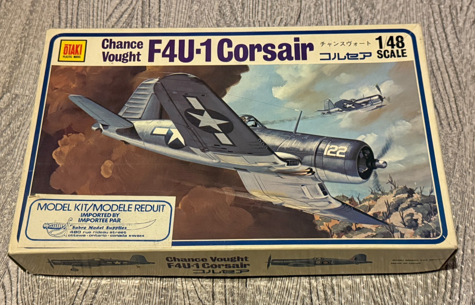 Otaki 1:48 Chance Vought F4U-1A Corsair Plastic Aircraft Model Kit #OT2-27