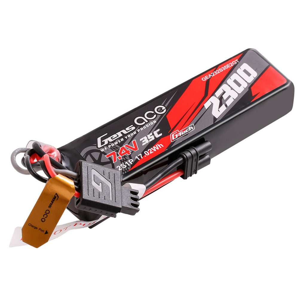 Gens ace 2300mAh 2S 35C 7.4V G-Tech Lipo Battery Pack with IC2 Plug : ARRMA GROM