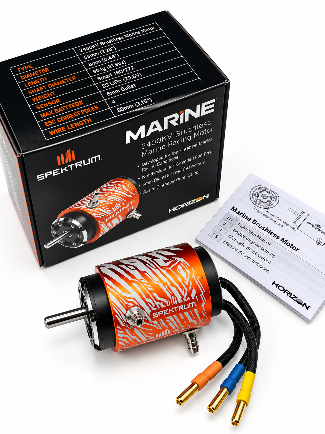 Spektrum Firma 3660 2400Kv Brushless Marine Motor 5mm Shaft SPMXMM1300