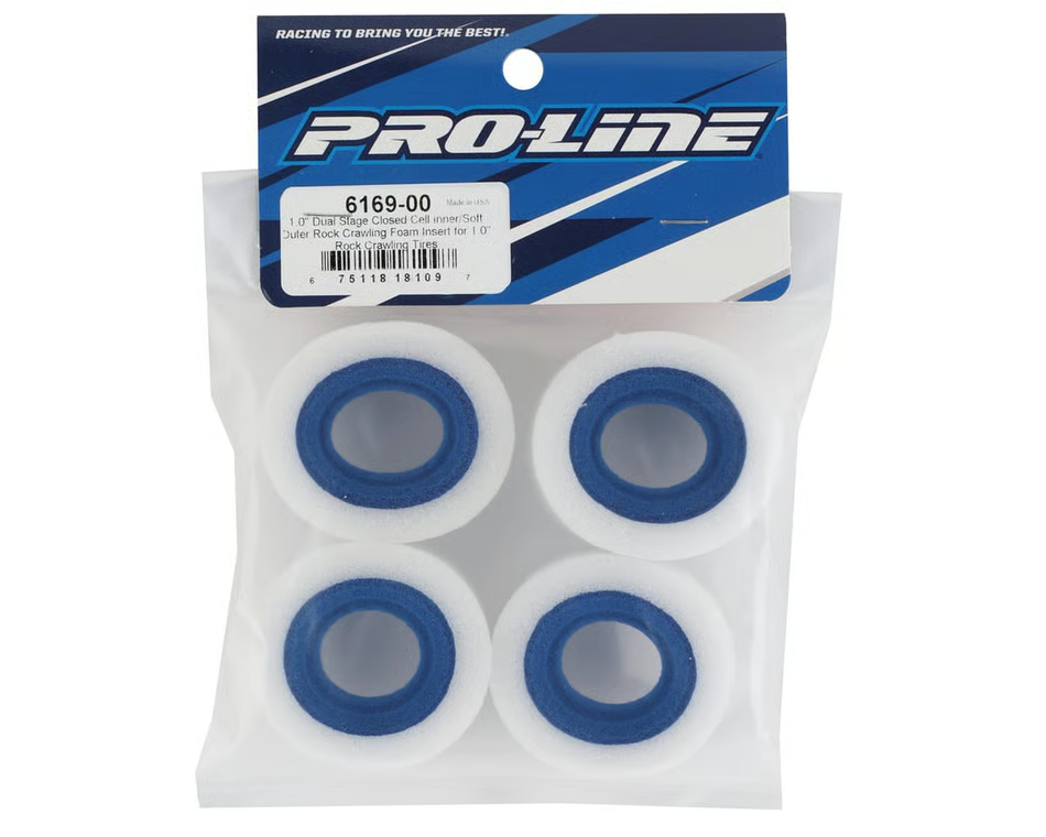 Proline PRO616900 Dual Stage Front/Rear 1.0" Rock Crawling Foam (4): Axial SCX24