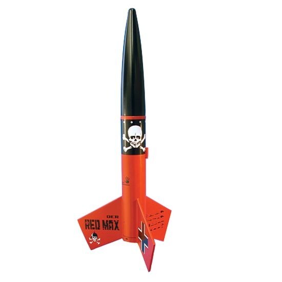 Estes Rockets Der Red Max Flying Model Rocket Kit Skill Beginner EST0651 0651