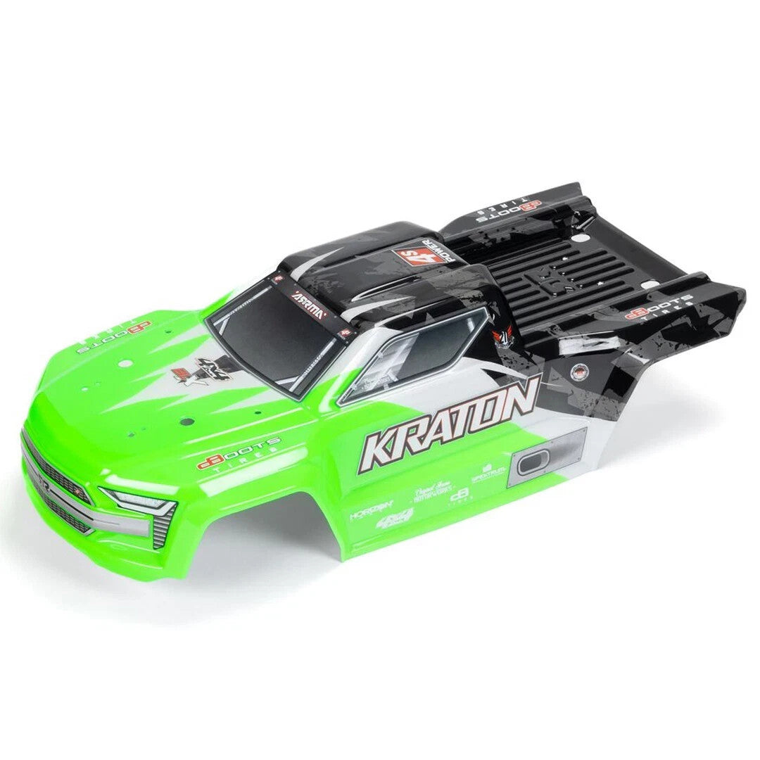 Arrma Kraton 4x4 4S Painted Decaled Trimmed Body, Green/Black ARA402359 402359
