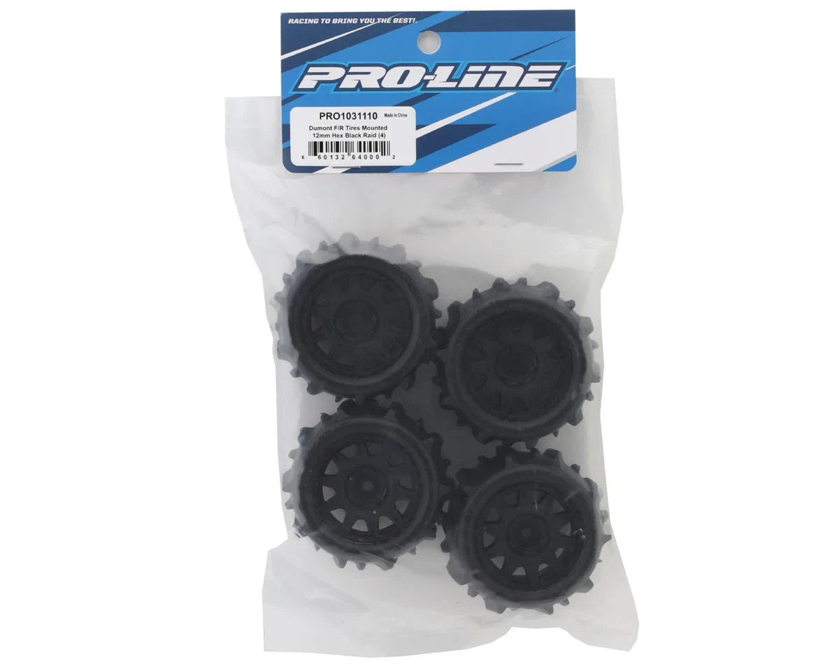 Proline Dumont Tires Mounted 12mm Hex Raid for Arrma Granite Grom PRO1031110