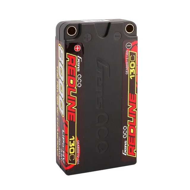 2x Gens Ace 3.8V 130C 1S 5mm 8000mAh Lipo Battery HardCase HV 1:8 1:10 RC Car