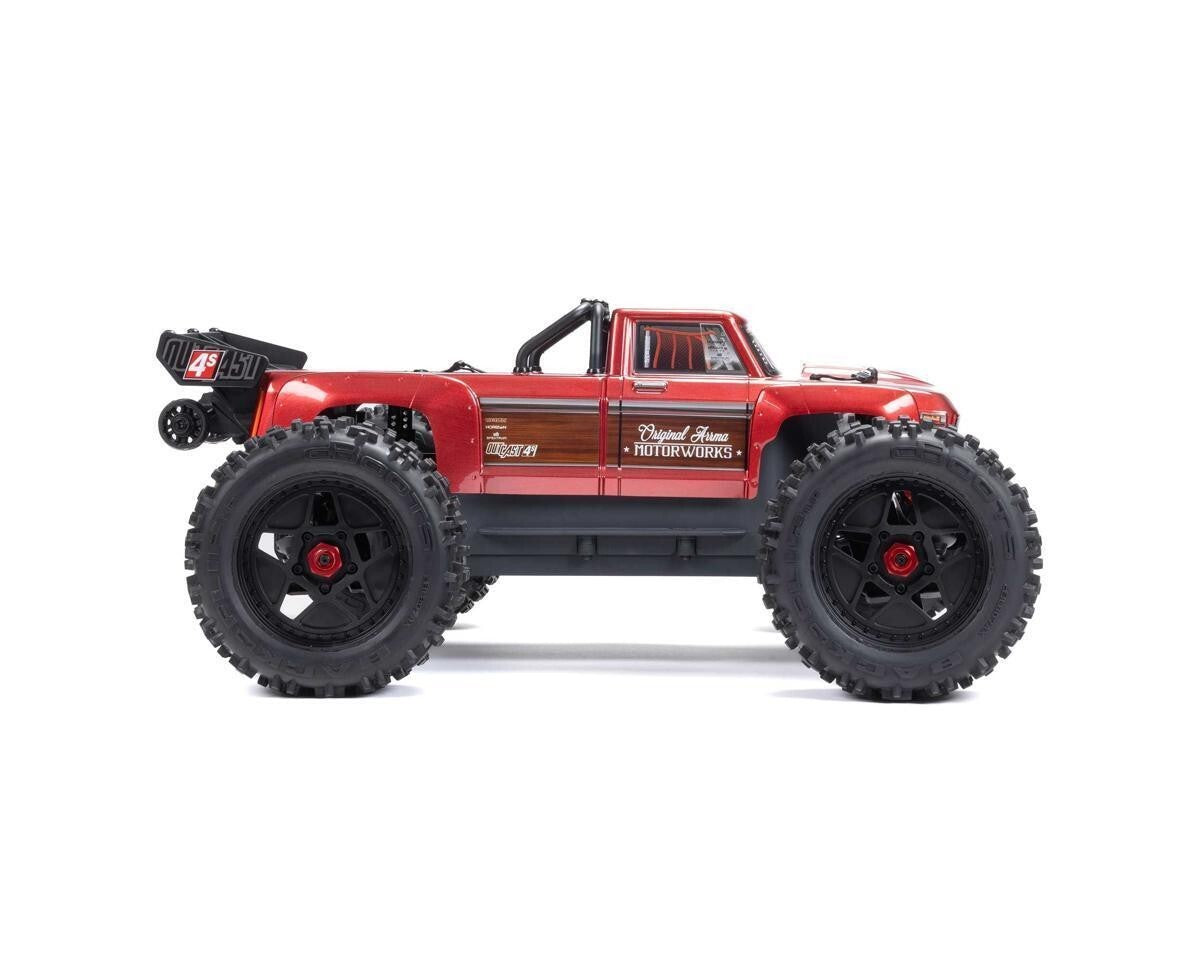 Arrma Outcast 4S V2 BLX Brushless RTR 1/10 Scale Stunt Truck (Red) ARA4410V2T4