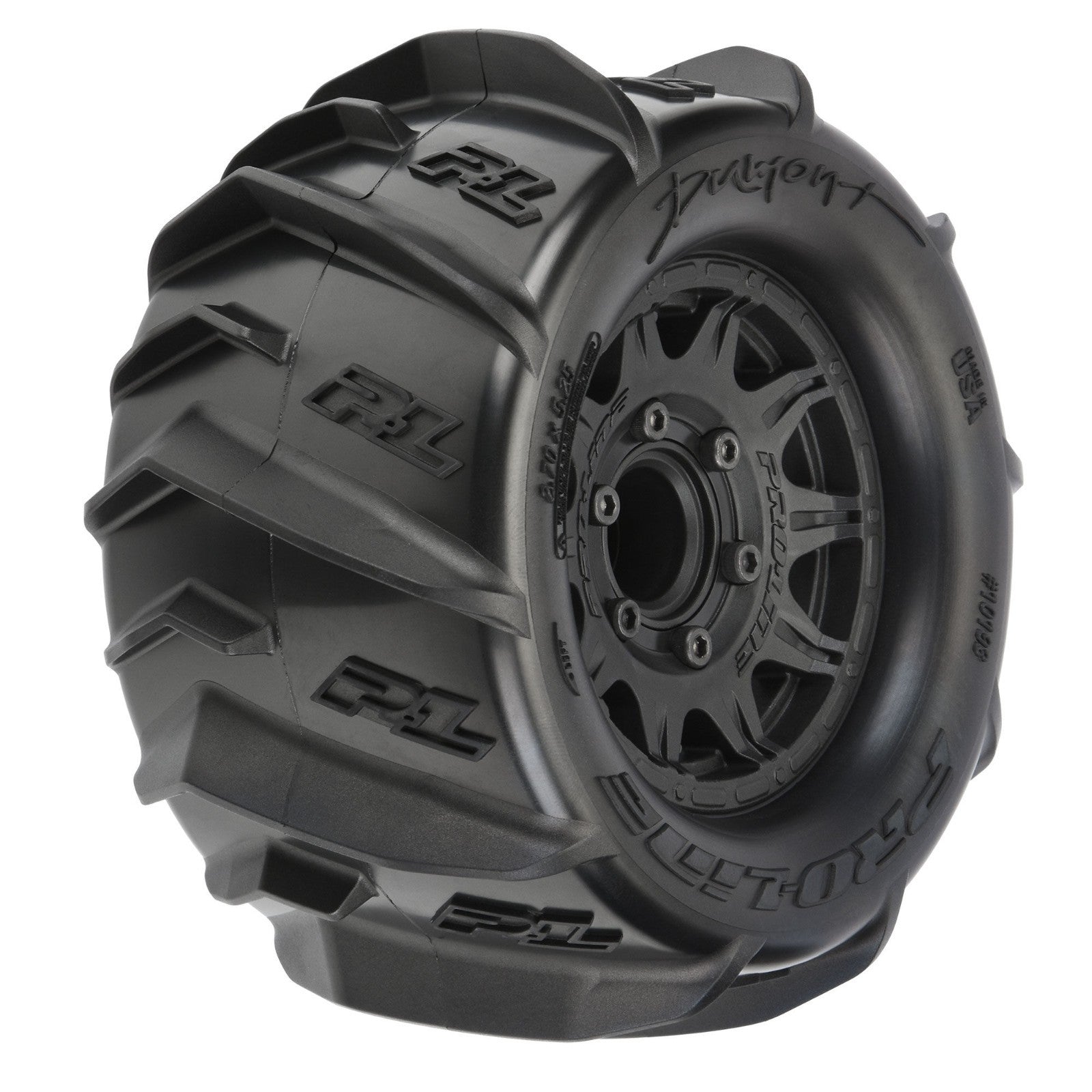 Pro-Line Racing Dumont 2.8 Sand/Snow MTD Raid Black Wheels F/R (PRO1019310)