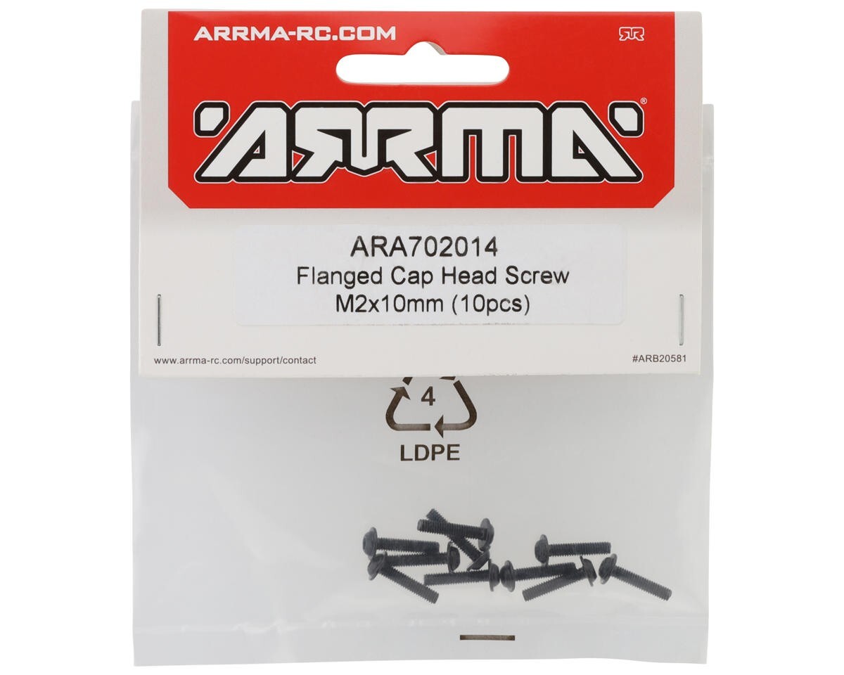 ARRMA Flanged Cap Head Screw M2x12mm 10pcs ARA 702014 Granite Typhon Mojave GROM
