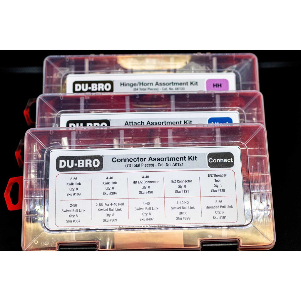 Dubro RC Remote Control Airplane Connectors Assortment Kit (73 pcs set) DUBAK121