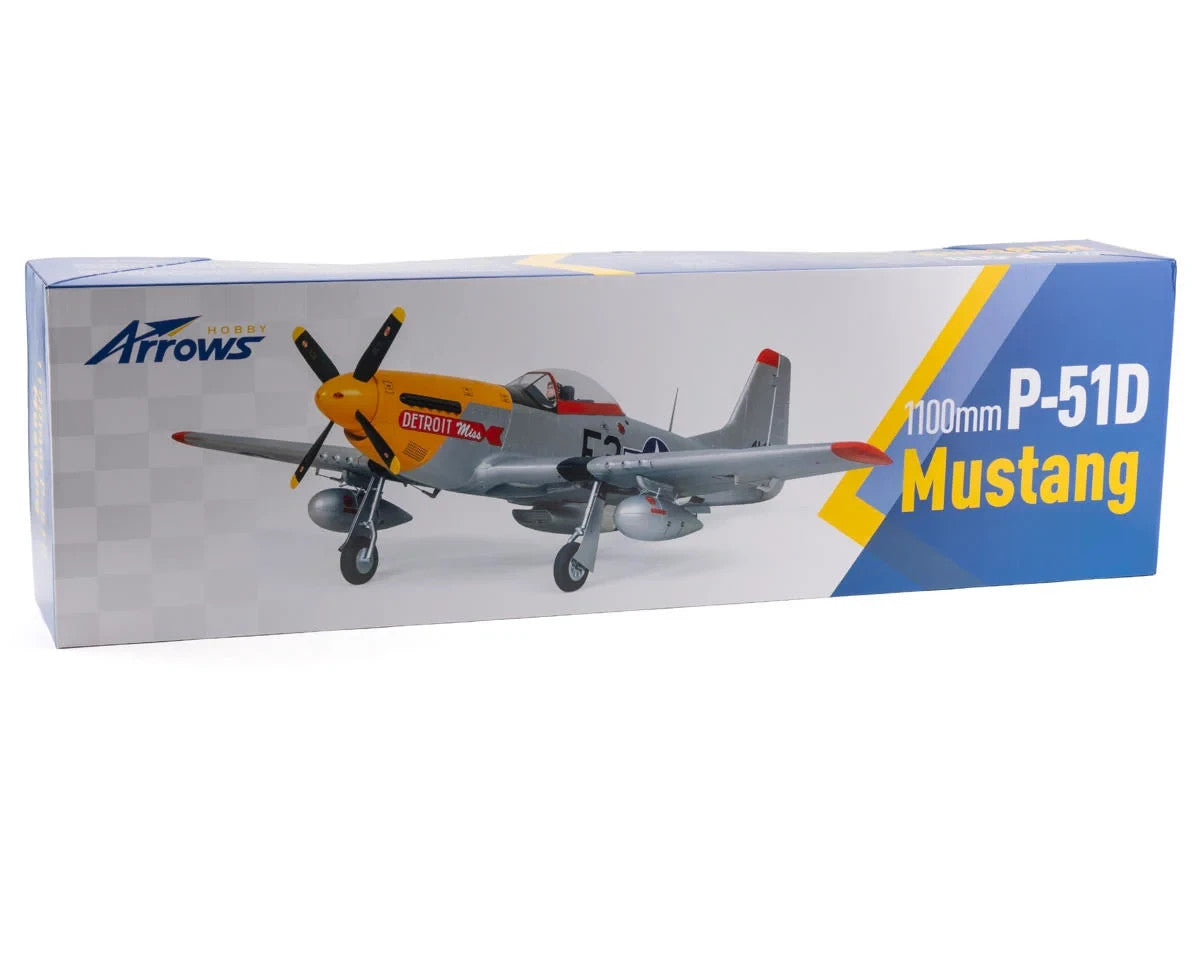 Arrows Hobby P-51D P51 Mustang PNP Electric RC Model Airplane Airplane (1100mm)