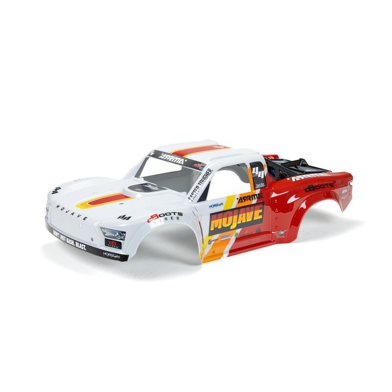 ARRMA MOJAVE 4S Painted Decalled Trimmed Body White/Red ARA406165