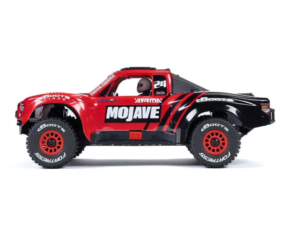 Arrma Mojave Grom MEGA 4WD 380 Brushed 1/18 Electric Desert Truck RTR Red/Black