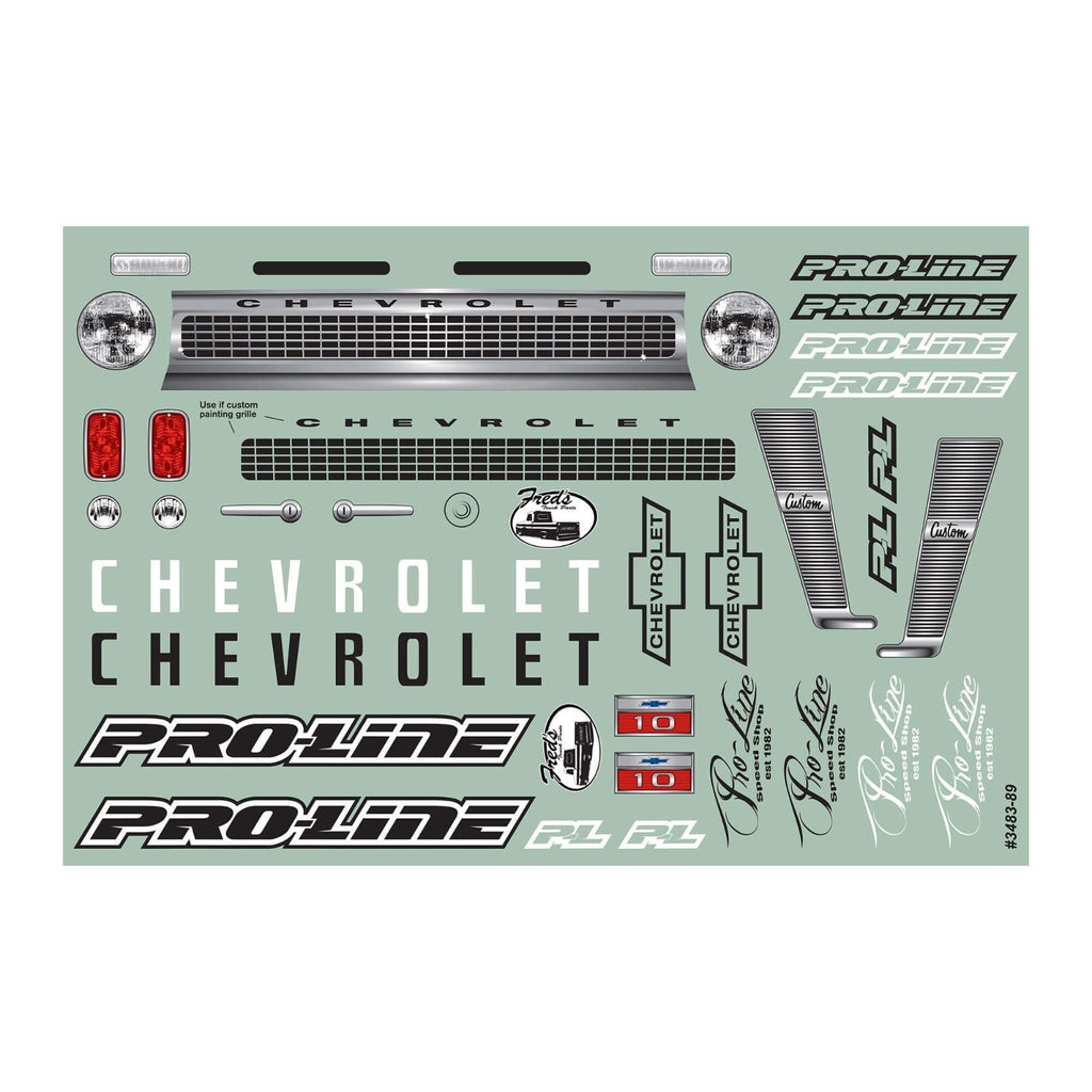 Proline 1/10 Scale 1966 Chevrolet C-10 C10 RC Truck Clear Body PRO348300