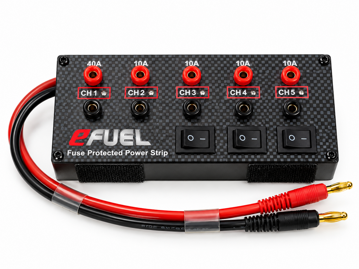 eFUEL Fuse Protected Power Strip 5-Channel RC Charger Power Distribution 40A
