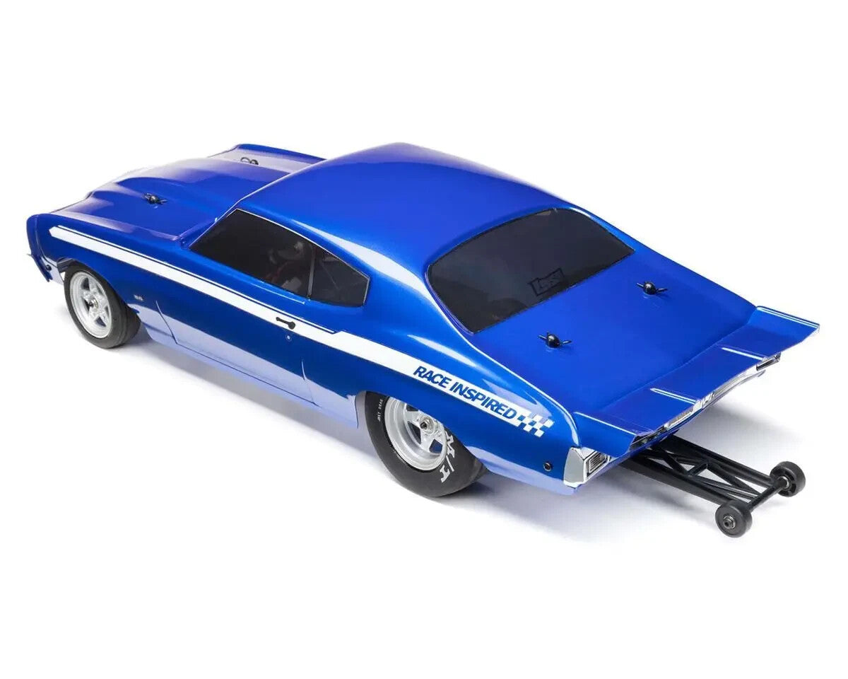 Losi 1/16 1970 Chevelle 2WD RTR Ready To Run RC Drag Car Blue LOS01023T1