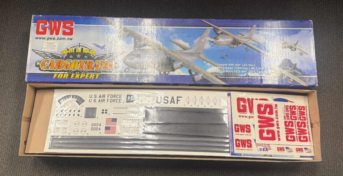 New in Box GWS Cargotrans Cargo Plane RC Remote Control Electric Airpane Kit