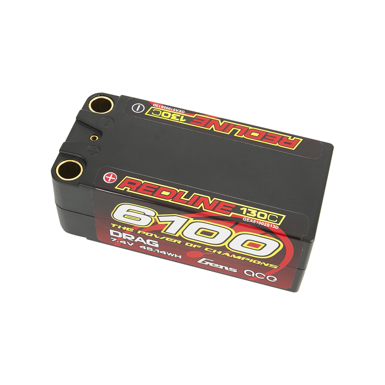 2x Gens Ace Redline Drag Racing 2s 7.4v 6100mAh 130C 500A Burst Hard Case Shorty