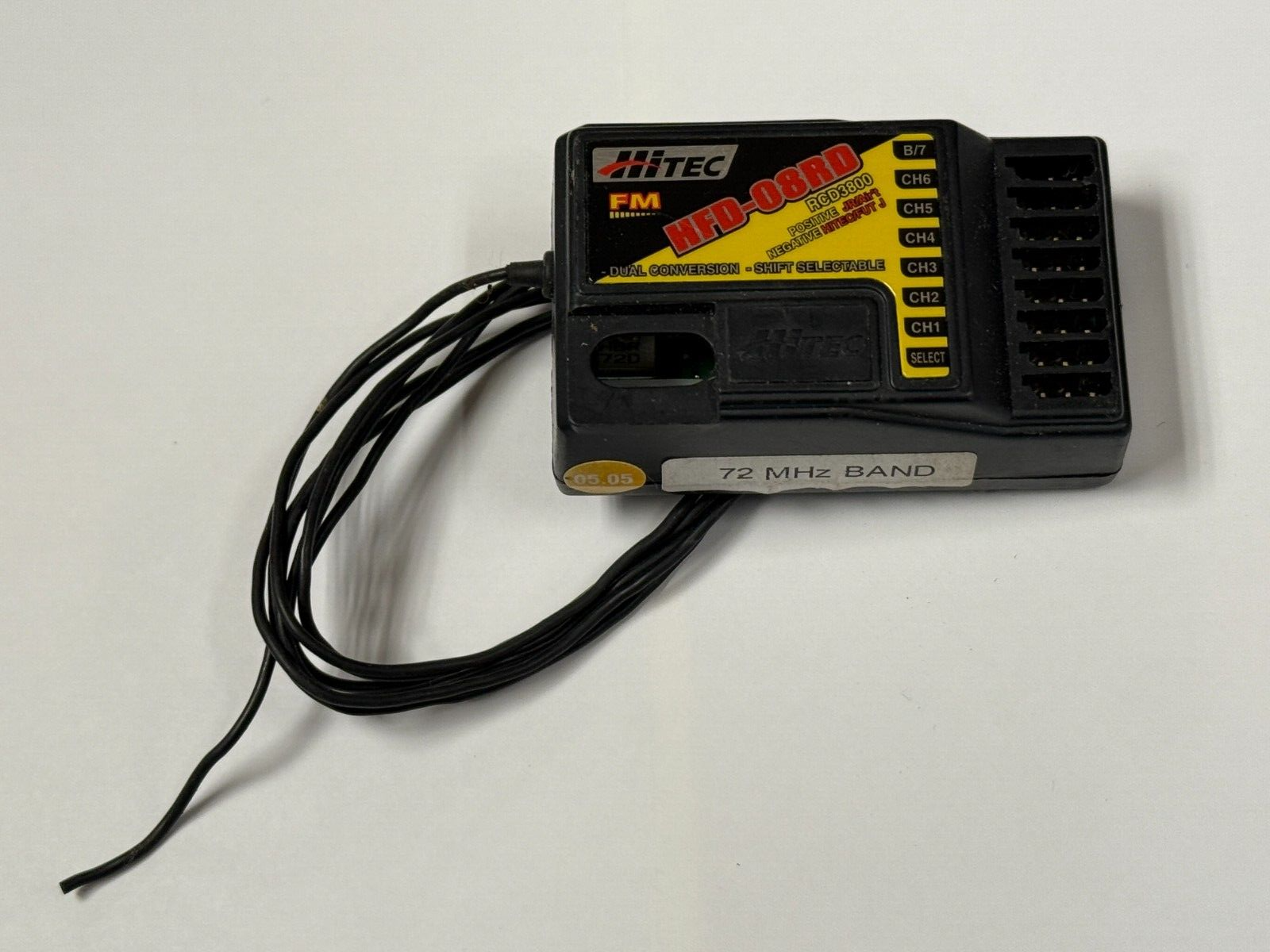 Hitec RCD3800 Shift Selectable 72mhz RC Airplane Receiver : Futaba Hitec JR