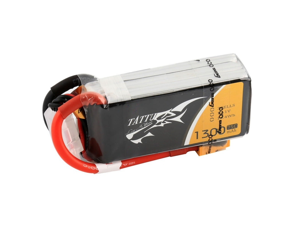 Tattu 1300mAh 3S 11.1v 75C Lipo RC Airplane Battery Pack With XT60 Plug