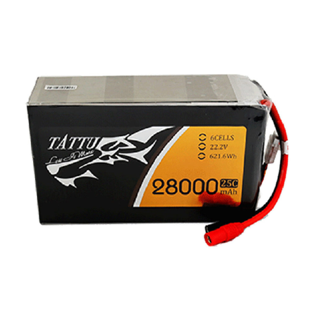Tattu 28000mAh 22.2V 25C 6S Lipo RC Battery Pack With AS150 +XT150 Plug