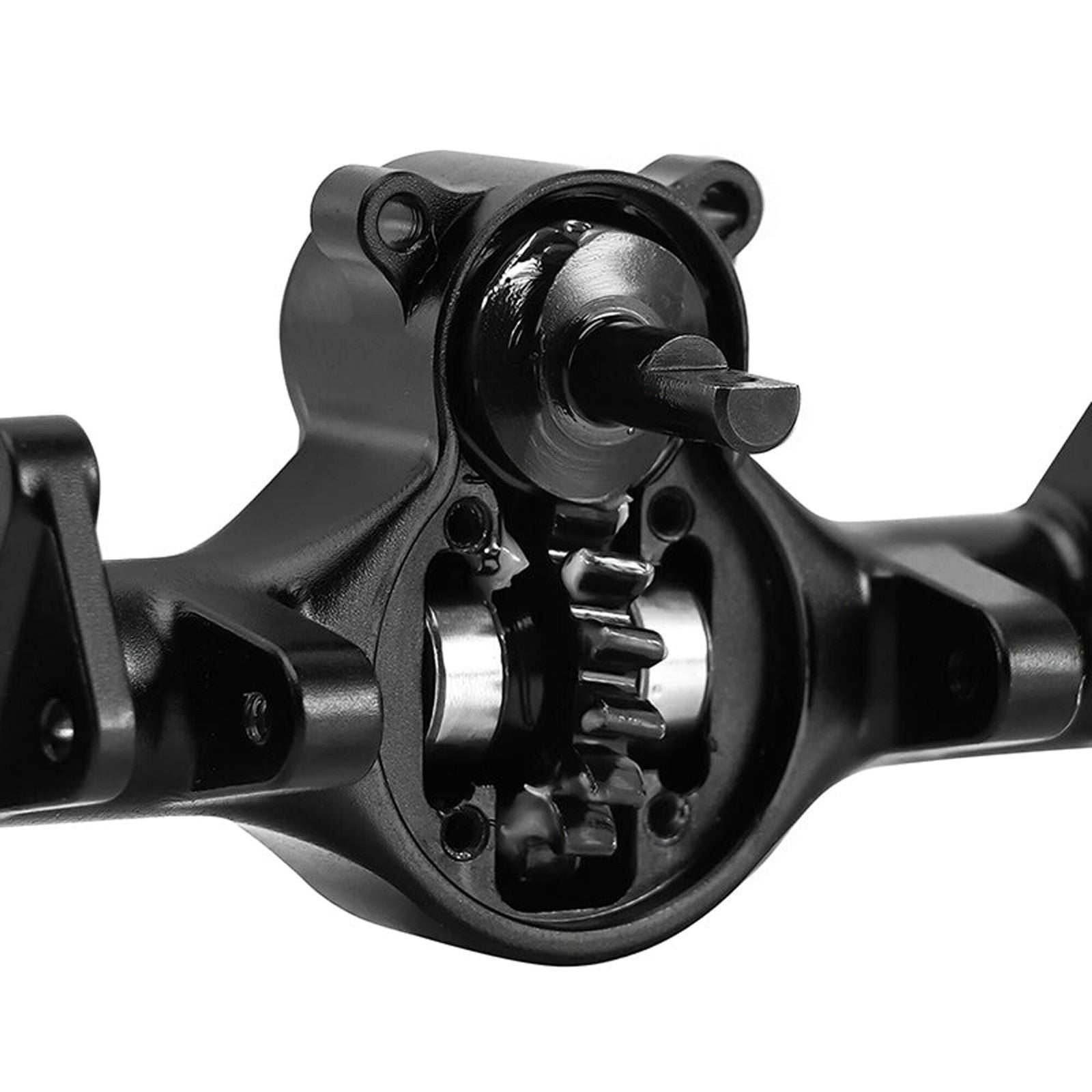 INJORA 4M-104BKFR +5mm Diamond Portal Axles Lay Down Servo TRX-4M Black