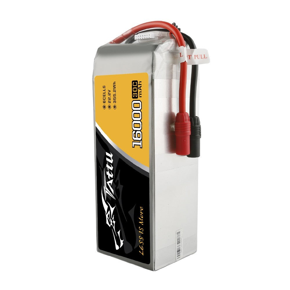 Tattu 16000mAh 6S 30C 22.2V Lipo Drone Battery Pack with AS150+AS150 Plug