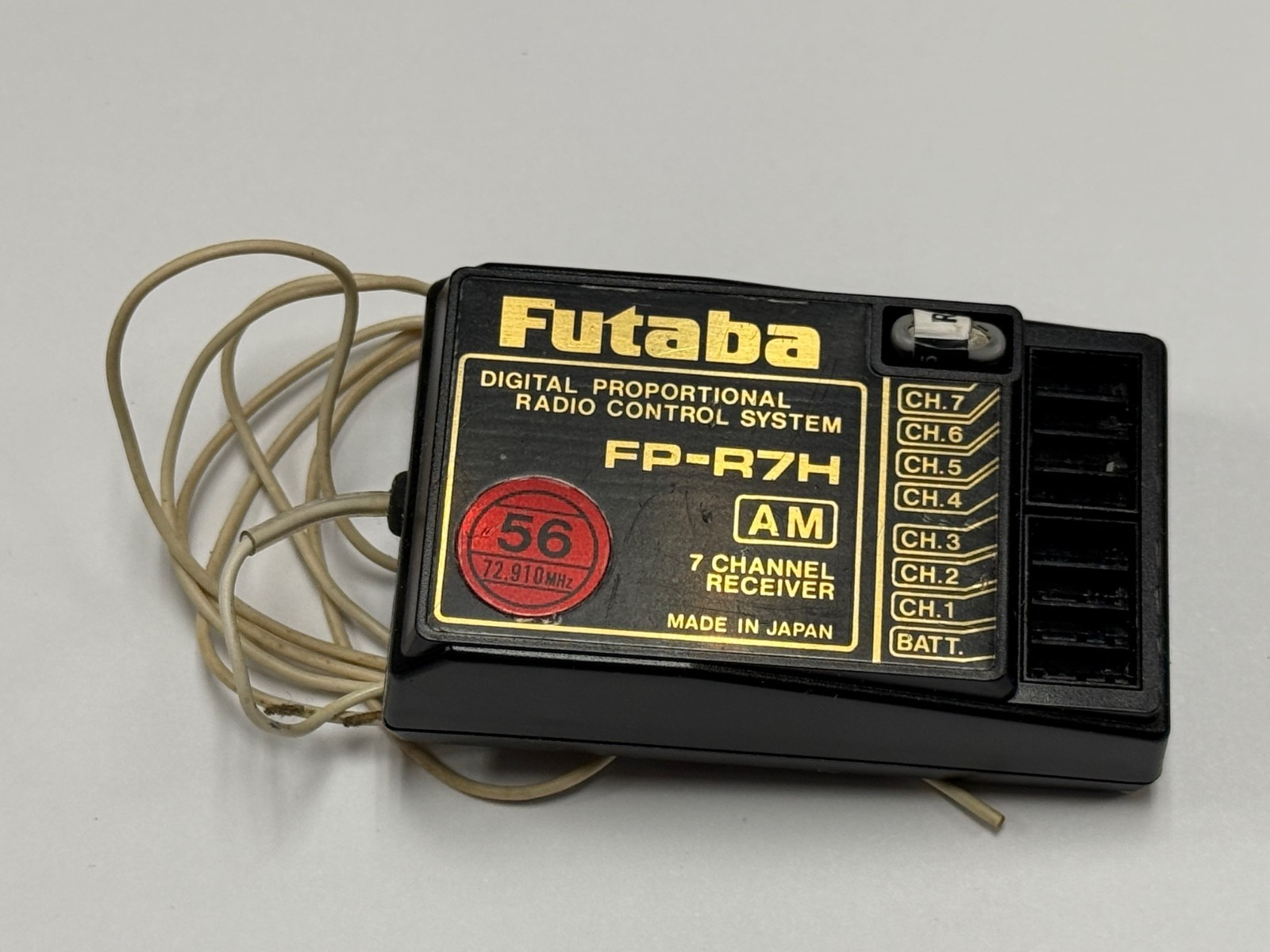 Really Nice Futaba FP-R7H R7H AM 72mhz RC Airplane Receiver RX G Plug