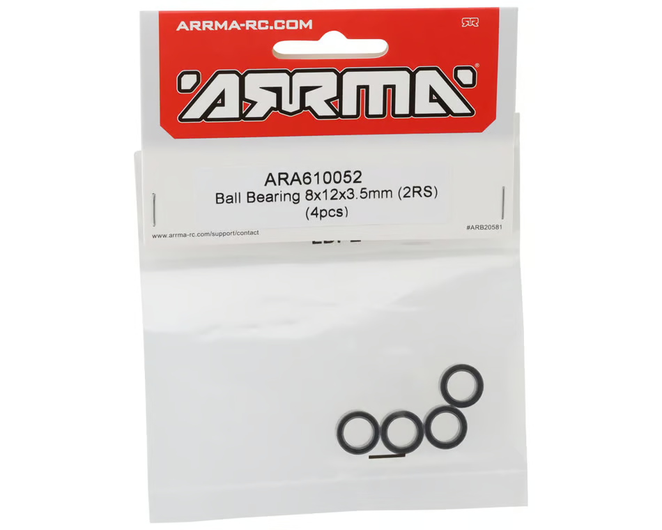 Ball Bearing Set 8x12x3.5mm (2RS) 4X For Arrma Mojave GROM ARA610052 610052