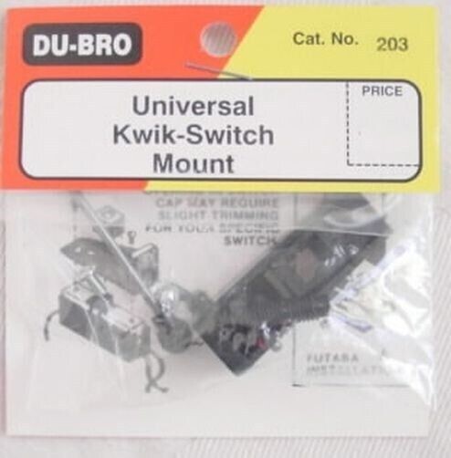 DuBro RC Remote Control Model Airplane Universal Kwik Switch Mount DUB203 203
