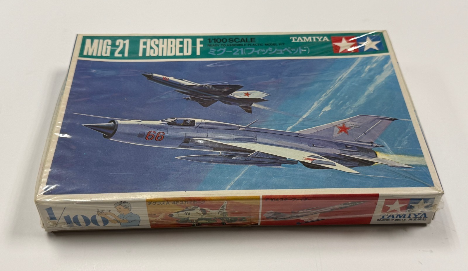 Tamiya 1/100 Mini Jets Series Russian Air Force MiG-21 Fishbed-F Plastic Model