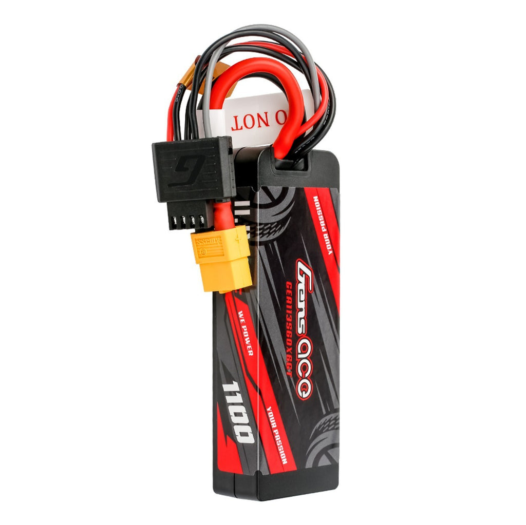 Gens Ace 1100mAh 3S 60C 11.1V HardCase Gtech Lipo Battery Pack with XT60 Plug