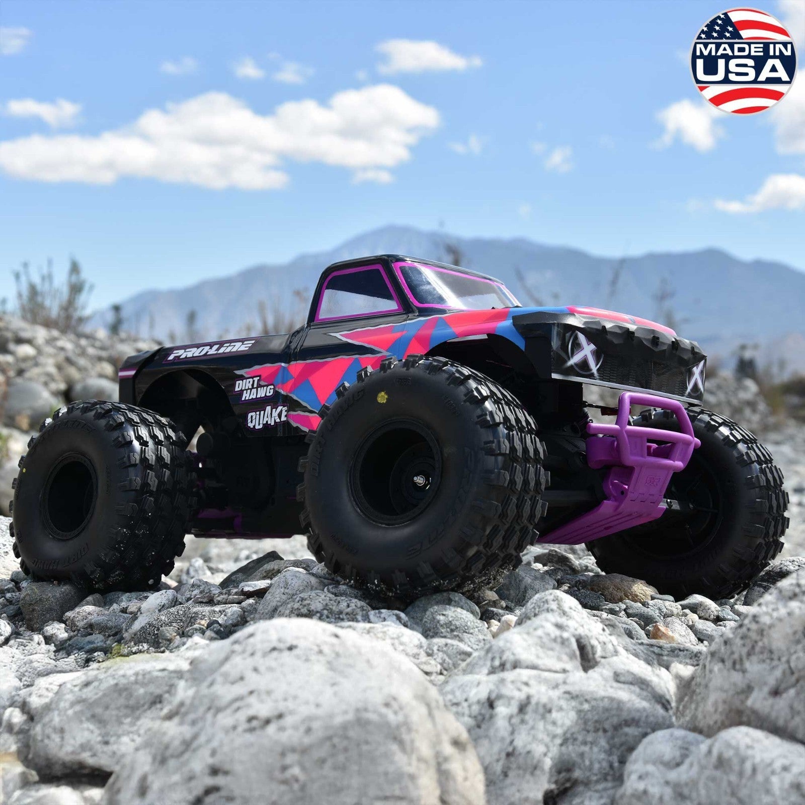 ProLine Dirt Hawg 2.0 F/R 2.6" MT Tires Stock Wheel For ARRMA QUAKE PRO1033910