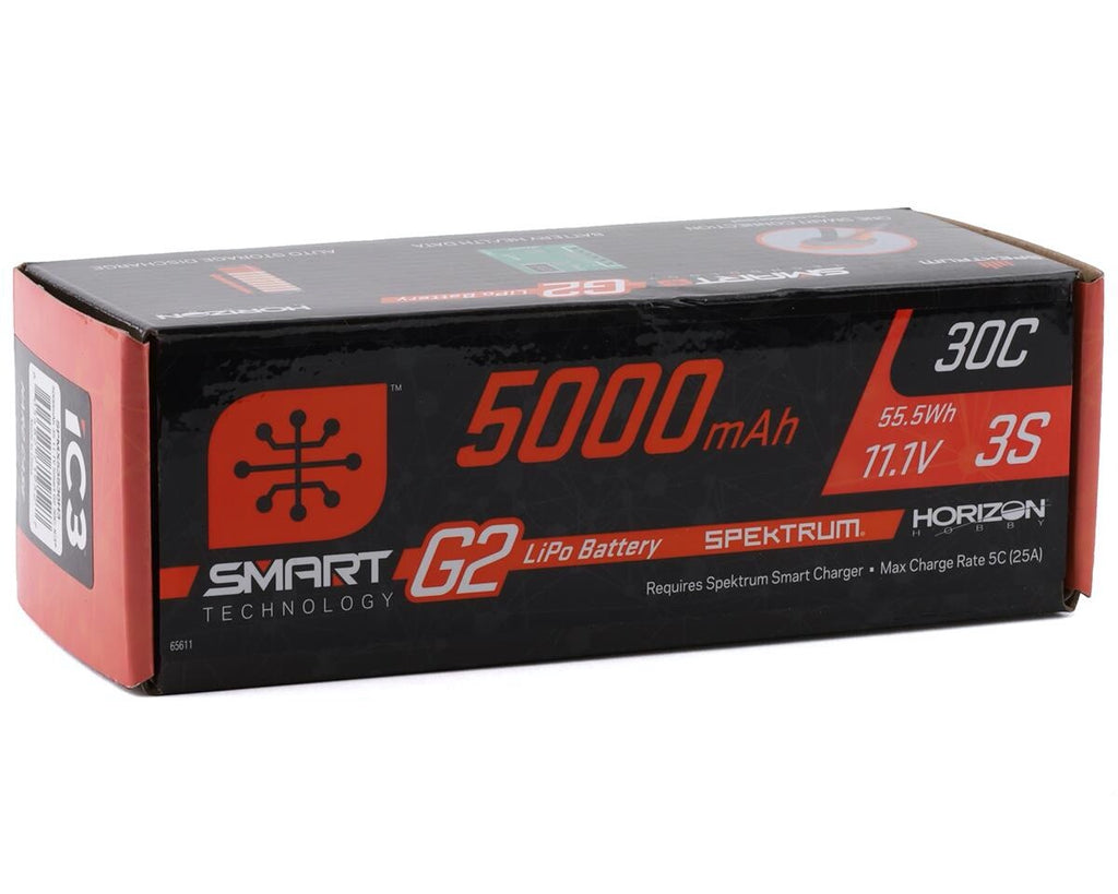 Spektrum RC 3S Smart G2 LiPo 30C Battery Pack w/ IC3 Connector 11.1V 5000mAh