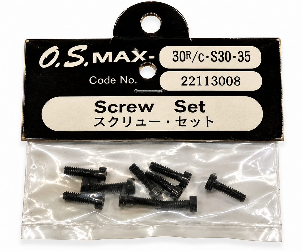 O.S. OS MAX 22113008 Screw Set 30R/C S30 .35 Vintage Engine Parts NOS