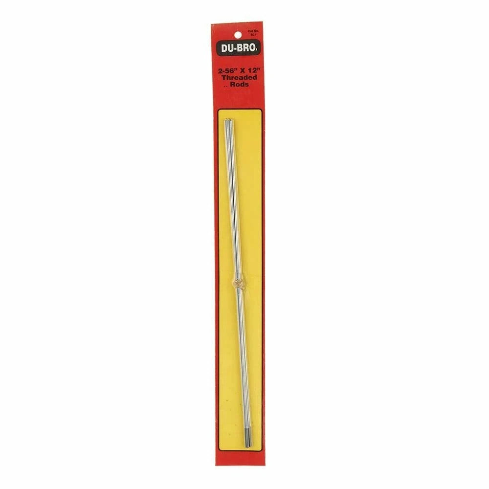 Dubro 256 2-56 x 12" 12 Inch RC Airplane Threaded PushRods – 6 Pack DUB801 801