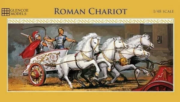 Glencoe Models 1/48 Roman Chariot w/4 Horses & 2 Charioteers #5405~New in Box
