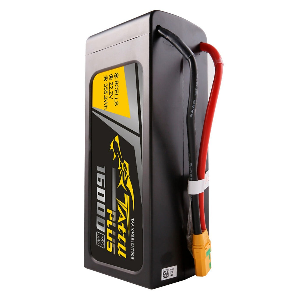 Tattu Plus 16000mAh 6S 15C 22.2V RC Drone Lipo Battery Pack with XT90S XT90