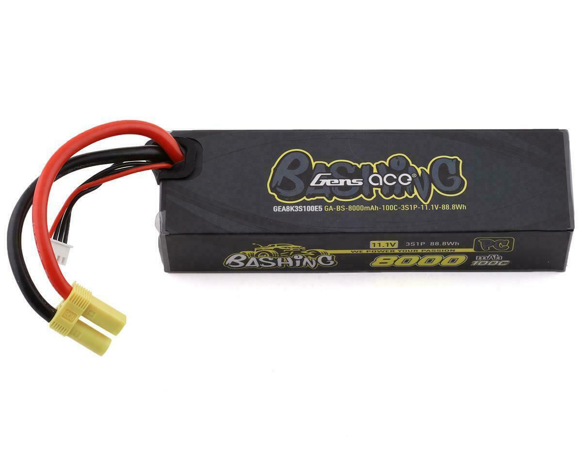 2x Gens Ace Bashing Pro 11.1V 100C 3S 8000mah Lipo Battery W/ EC5 Plug For ARRMA
