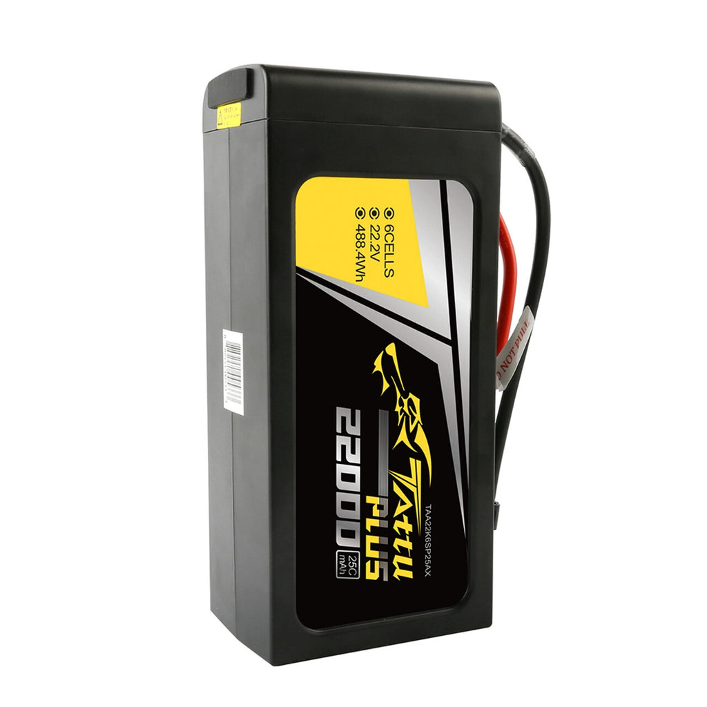 Tattu 22000mAh 25C 22.2V 6S Lipo Smart Battery AS150 + XT150 Plug : DJI Drone