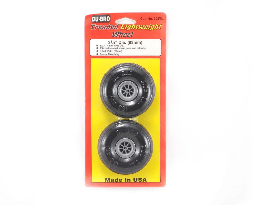 Dubro 325TL 3.25" Inch Treaded Lightweight RC Remote Control Airplane Wheel Tire