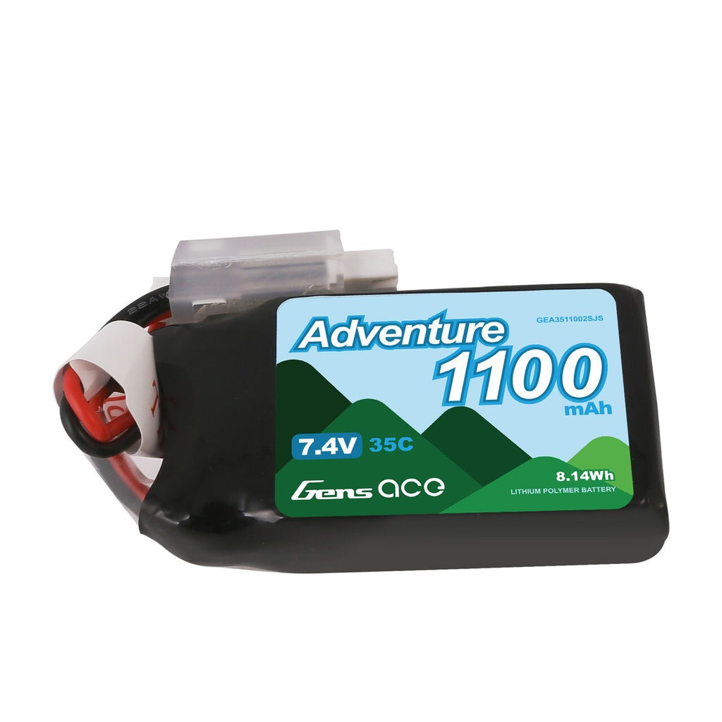 2x Gens Ace Adventure 1100mAh 2S 7.4V 35C Lipo Battery Pack : Axial SCX24