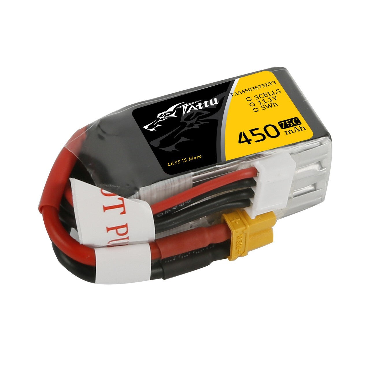 Tattu 3S 450mAh 75C 11.1V Lipo RC Airplane / Drone Battery Pack with XT30 Plug