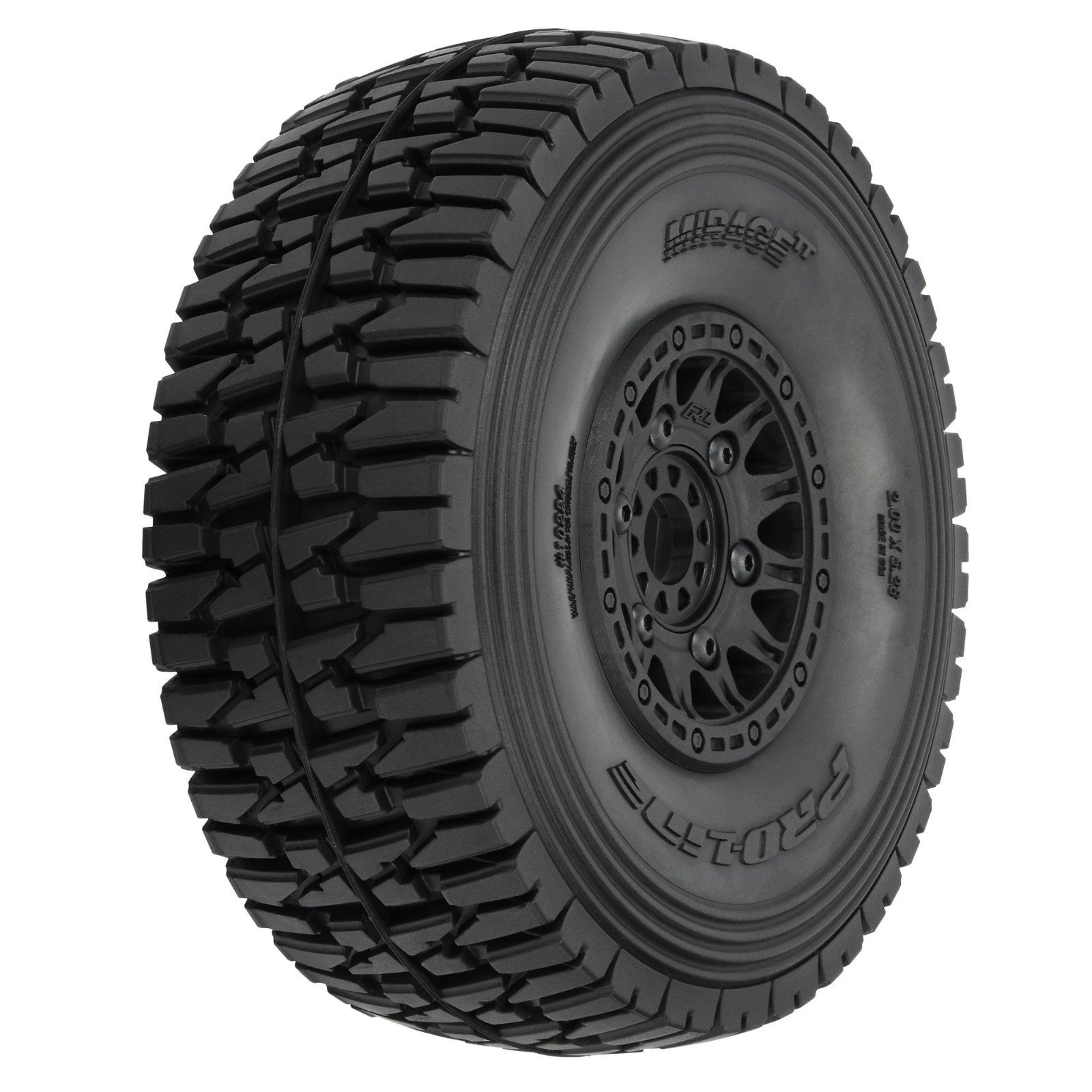Proline 1/7 Mirage BELTED F/R Tires MTD 17mm Blk Raid : Mojave 6S UDR PRO1022410