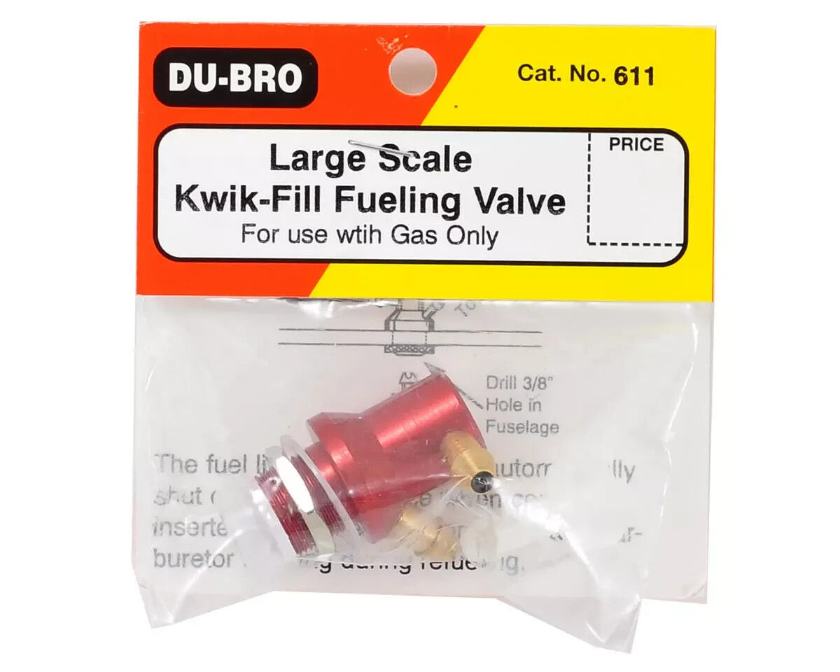 Dubro 611 Kwik-Fill RC Remote Control Airplane Gas Large Fueling Valve DUB611