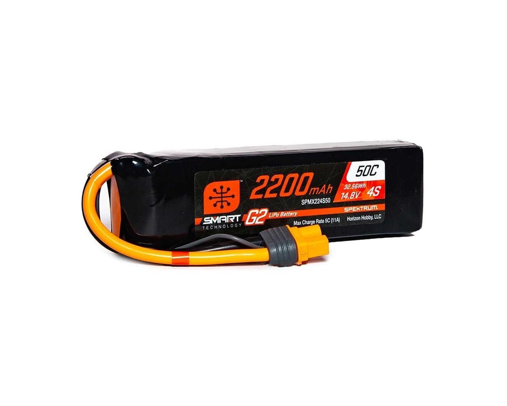 Spektrum RC 4S Smart G2 LiPo 50C Battery Pack 14.8V 2200mAh w/ IC3 Connector
