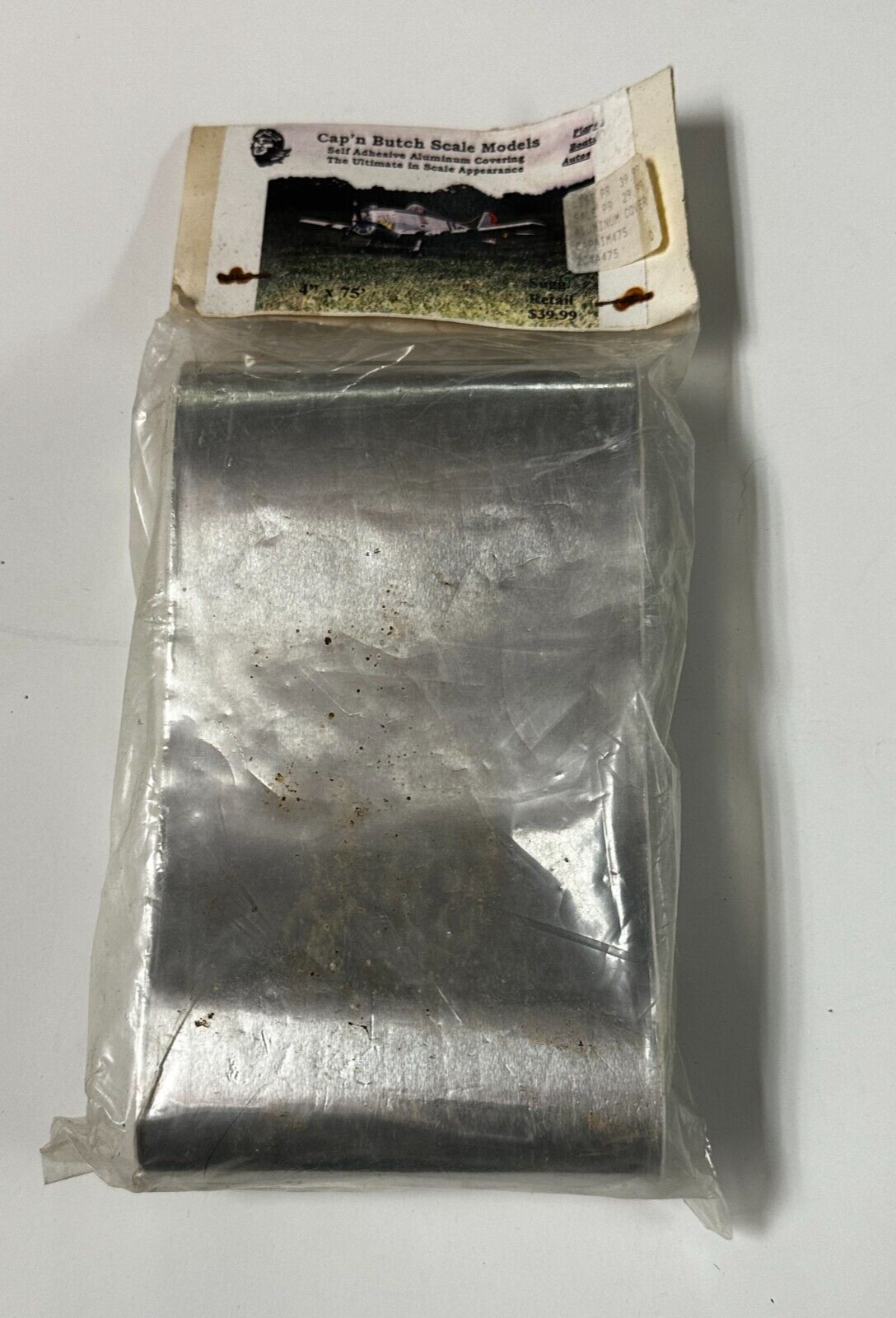 Cap'n Butch Scale Models Self Adhesive RC Airplane / Jet Aluminum Covering