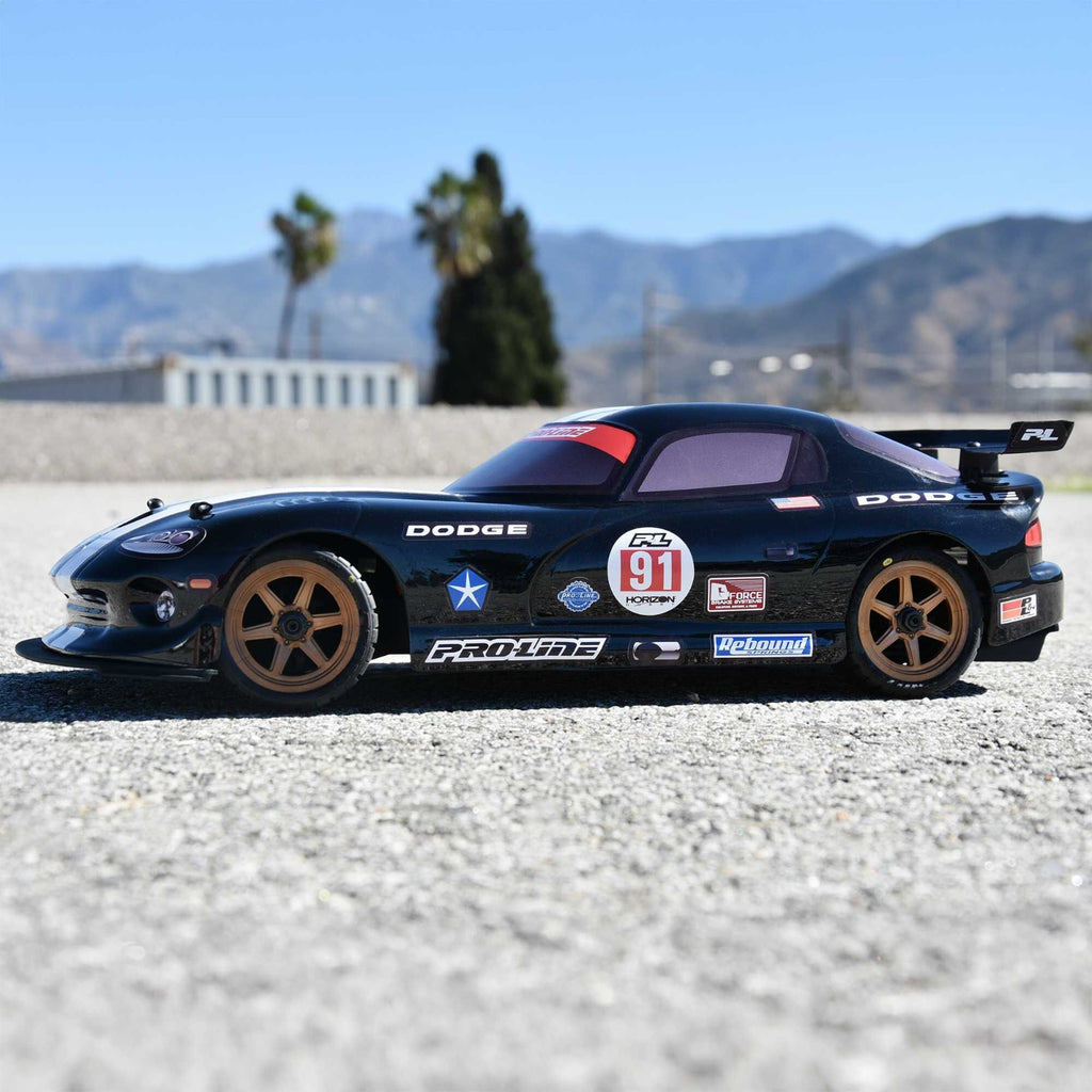 ProLine Racing Pre-Cut 2002 Dodge Viper GTS Black for Losi NASCAR PRO368414