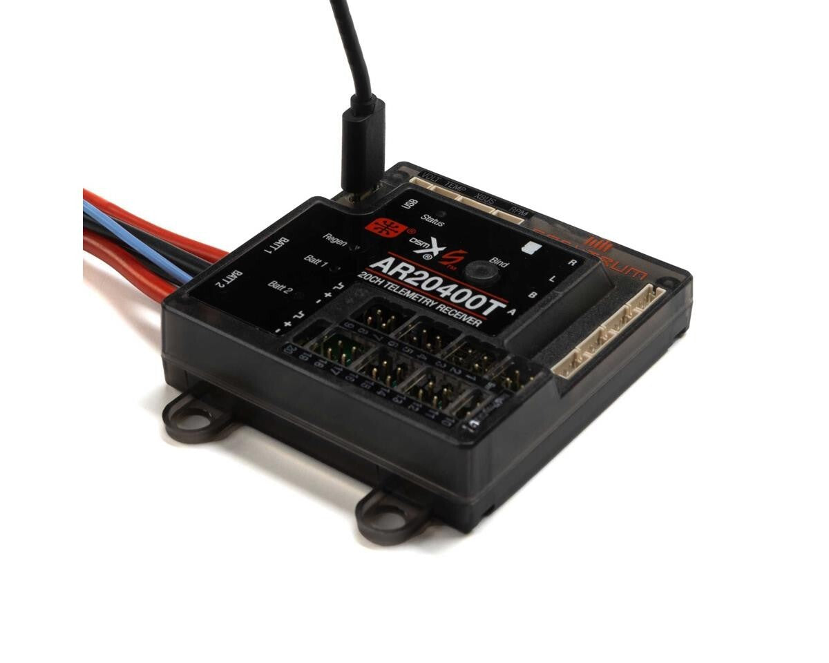 Spektrum RC AR20400T 20-Channel DSMX PowerSafe Telemetry Receiver SPMAR20400T