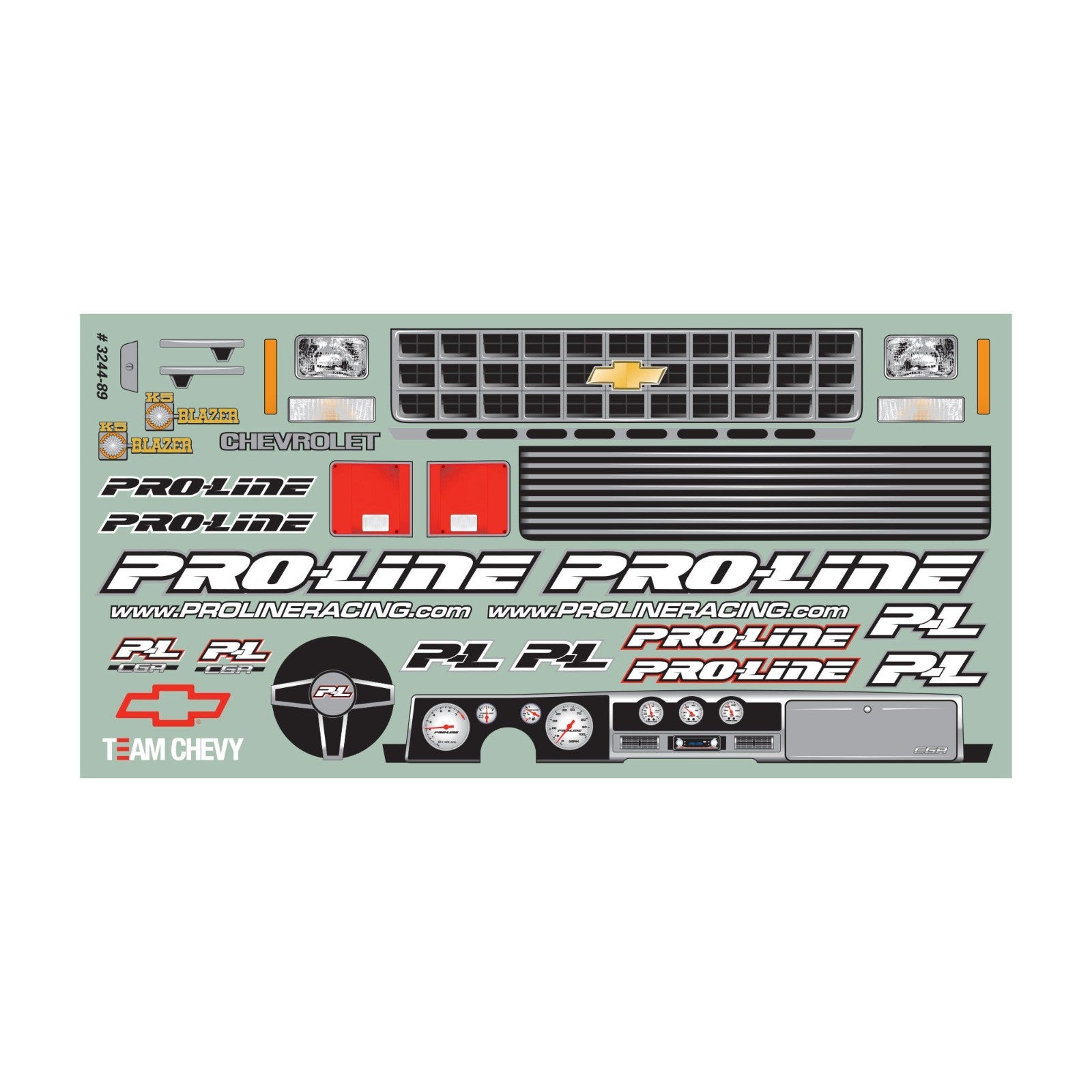 Proline 1/8 Scale 1980 Chevy C-10 C Long Bed Clear Body: Monster Truck PRO324800