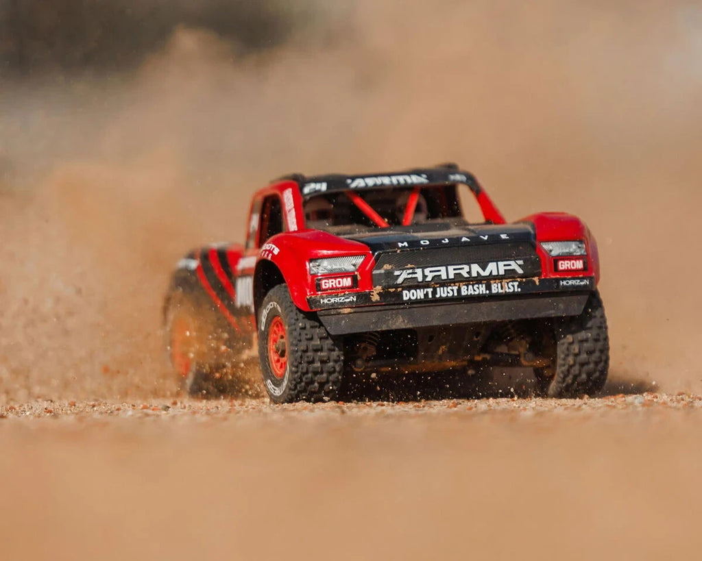 Arrma Mojave Grom MEGA 4WD 380 Brushed 1/18 Electric Desert Truck RTR Red/Black
